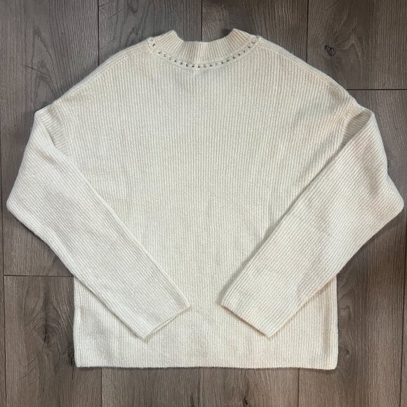 GAP Forever Cozy Crew Sweater Womens Size Med Birch Long Sleeve Soft Knit - Picture 4 of 4